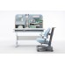 Children Kids Multifunctional Adjustable Study Desk with Double-Winged Swivel Chair